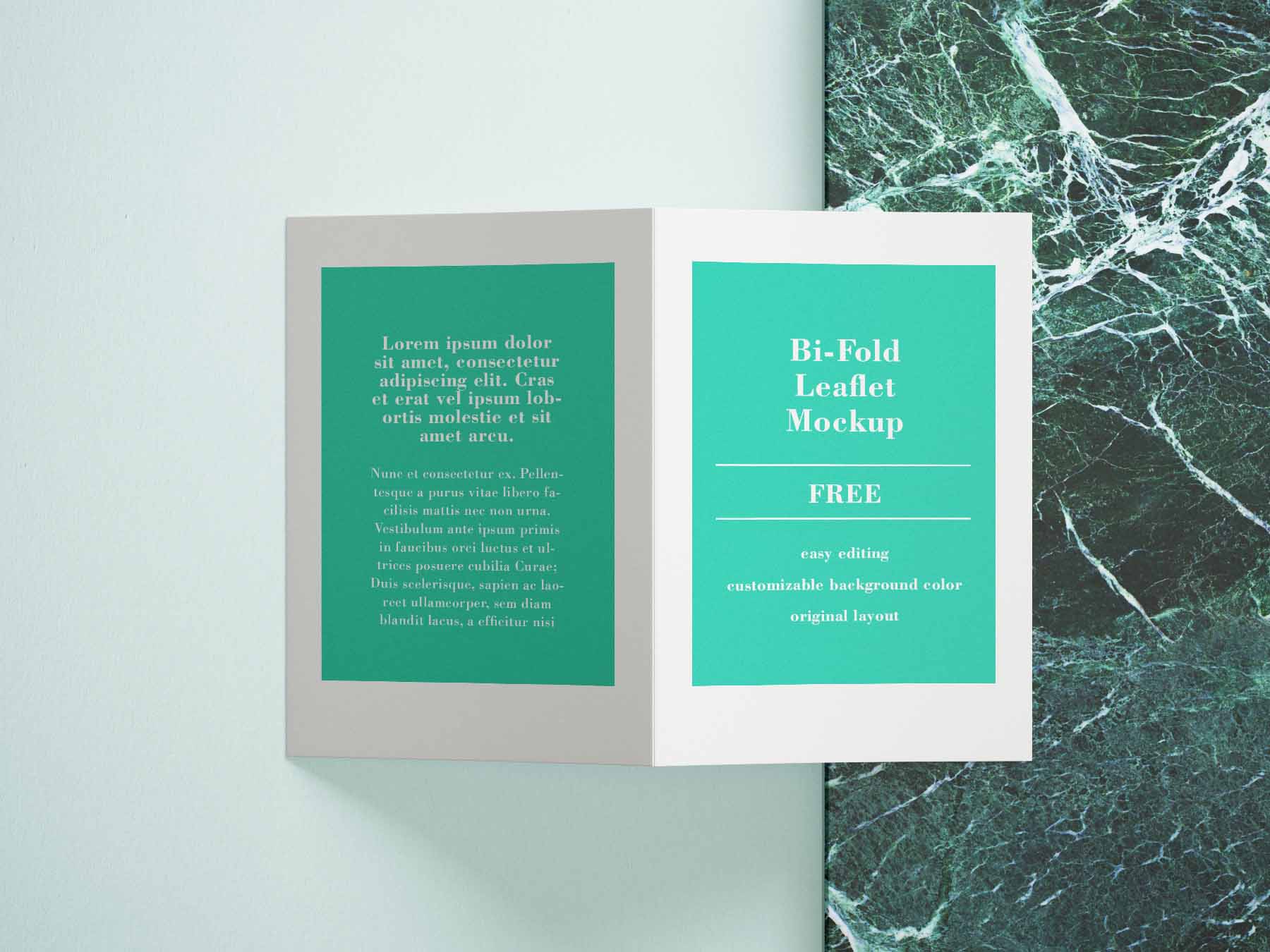 折页广告设计psd样机素材