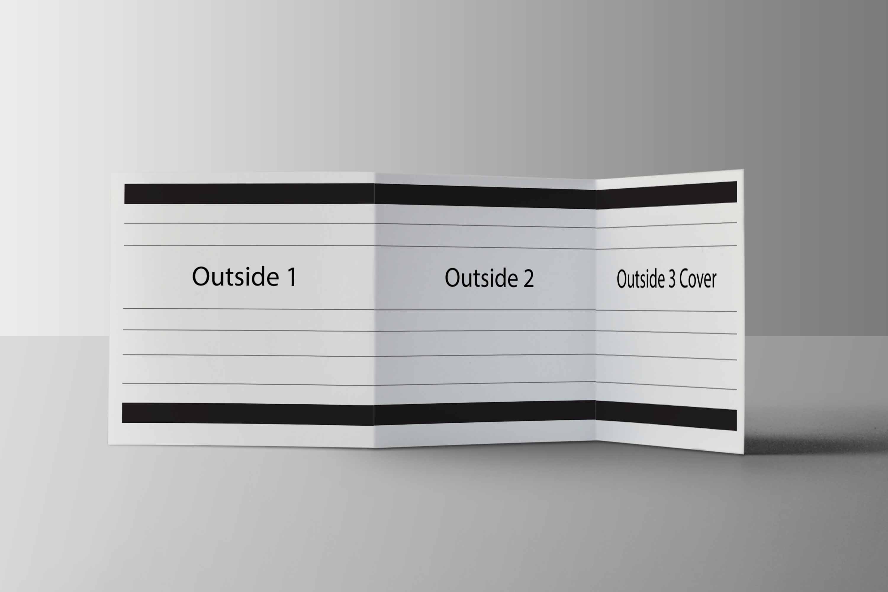 方型折页排版设计ps样机下载
