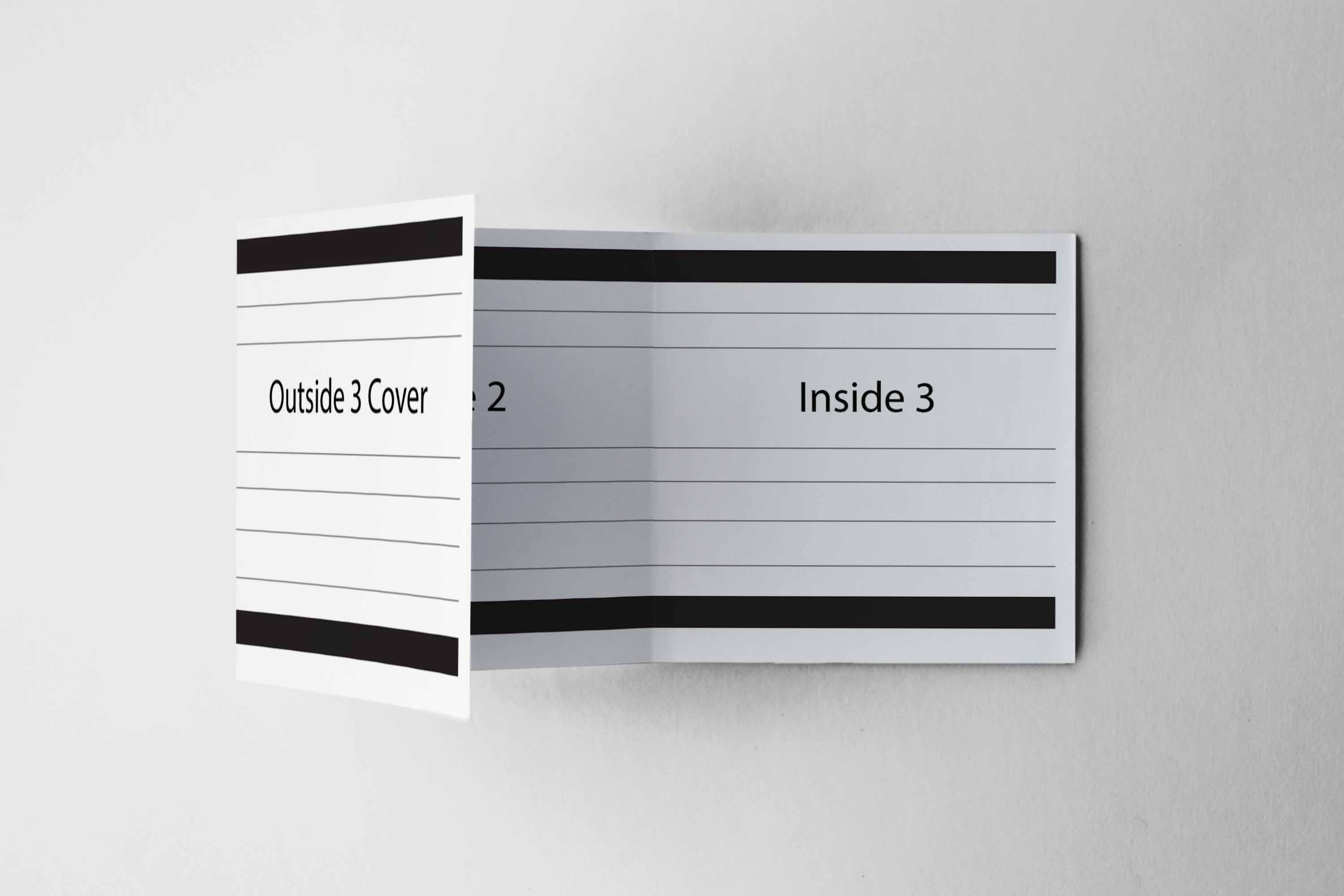 方型折页设计ps样机