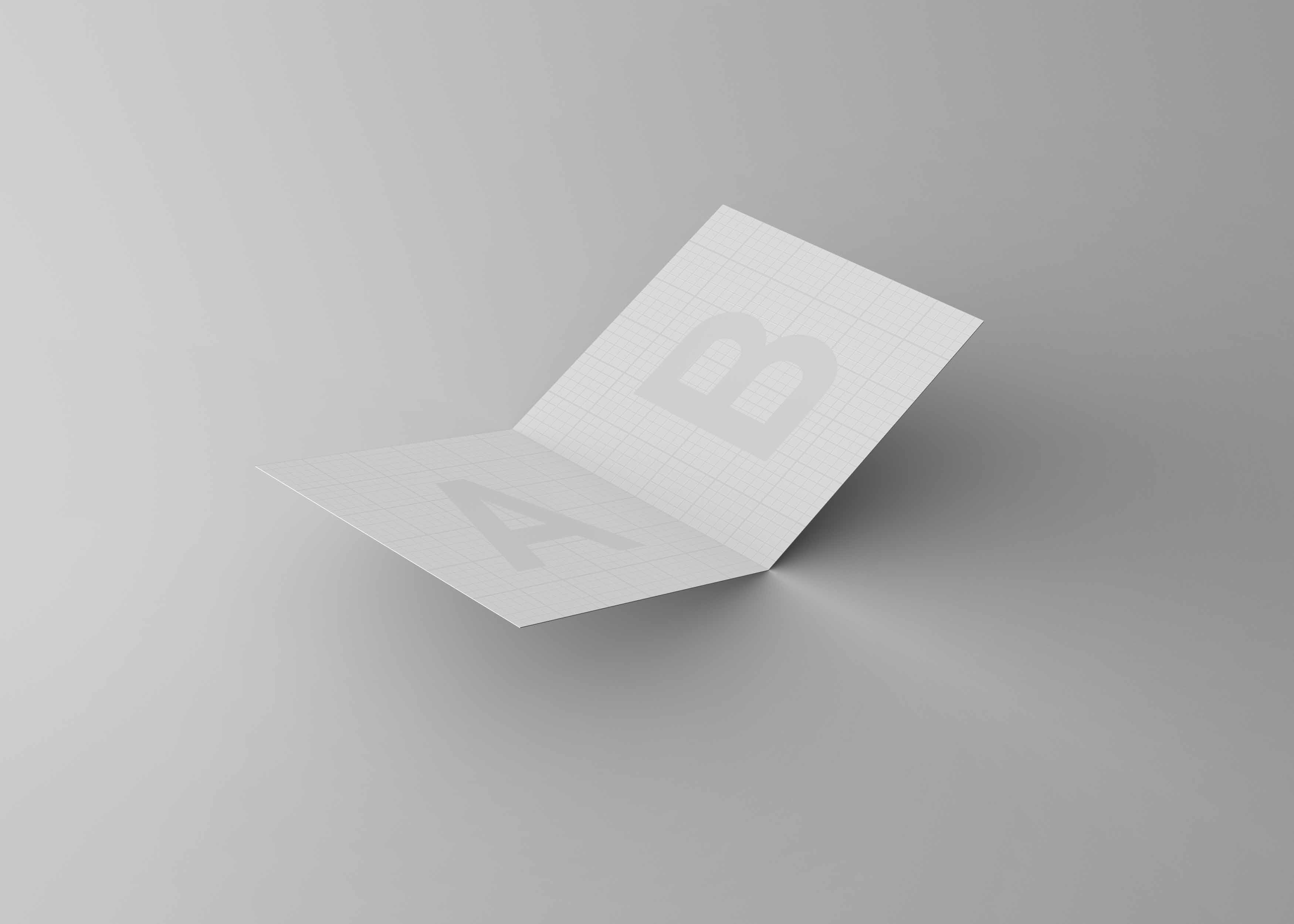 方型折页设计效果图ps样机