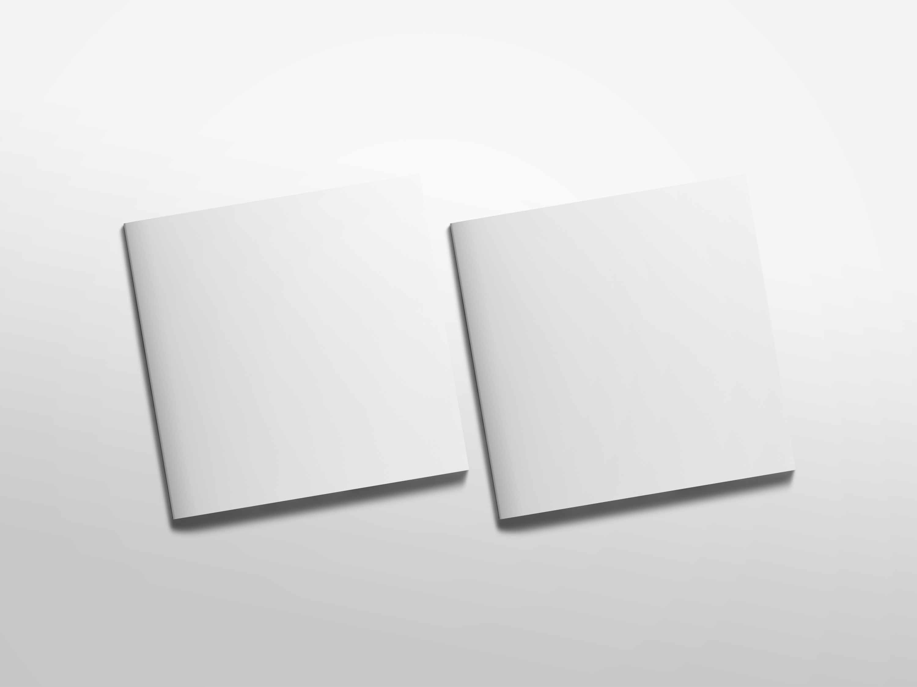 方型折页设计效果图ps样机素材