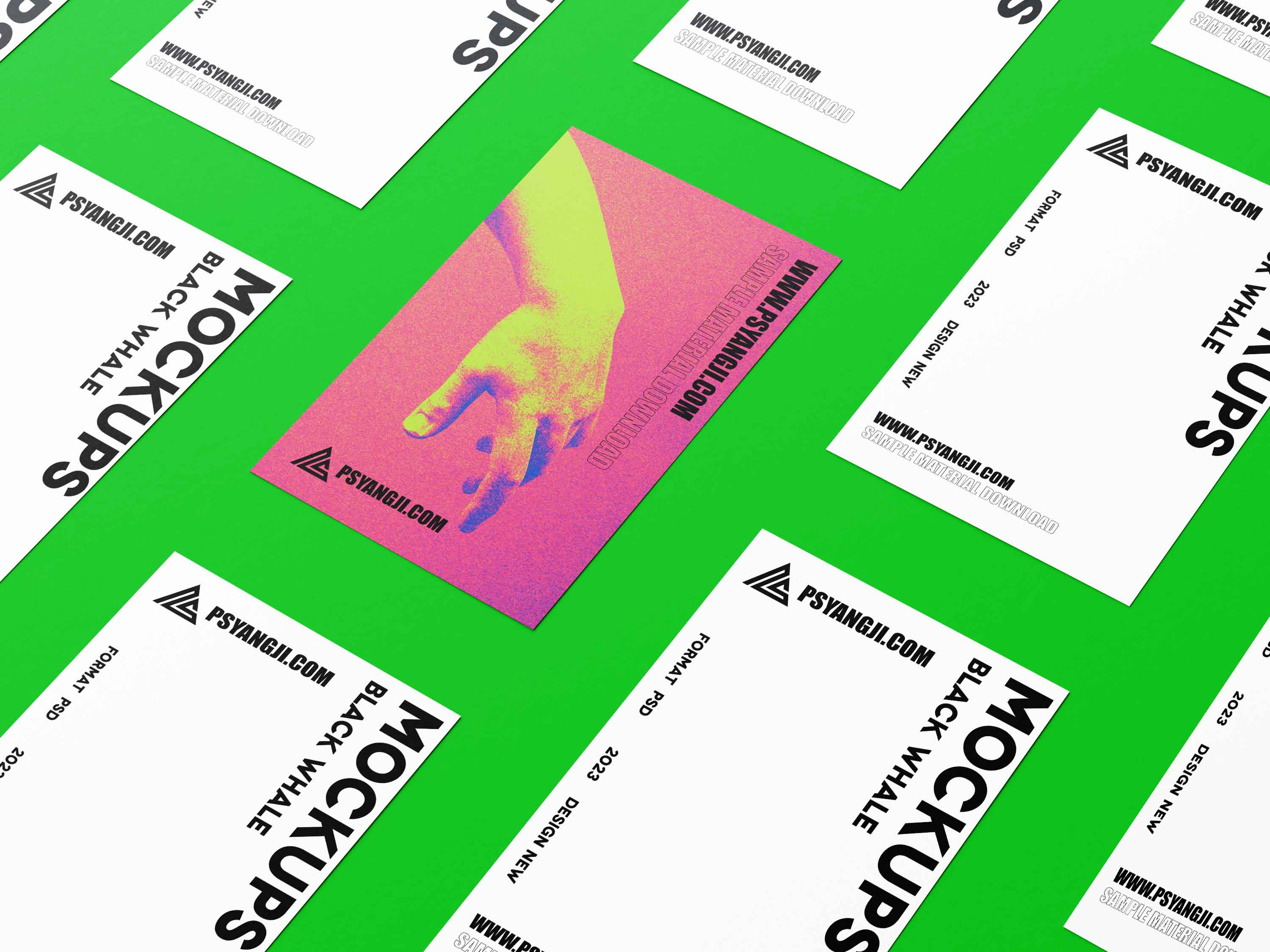 超多角度展示你的名片设计，高级感满满的海报、卡片展示PS样机素材