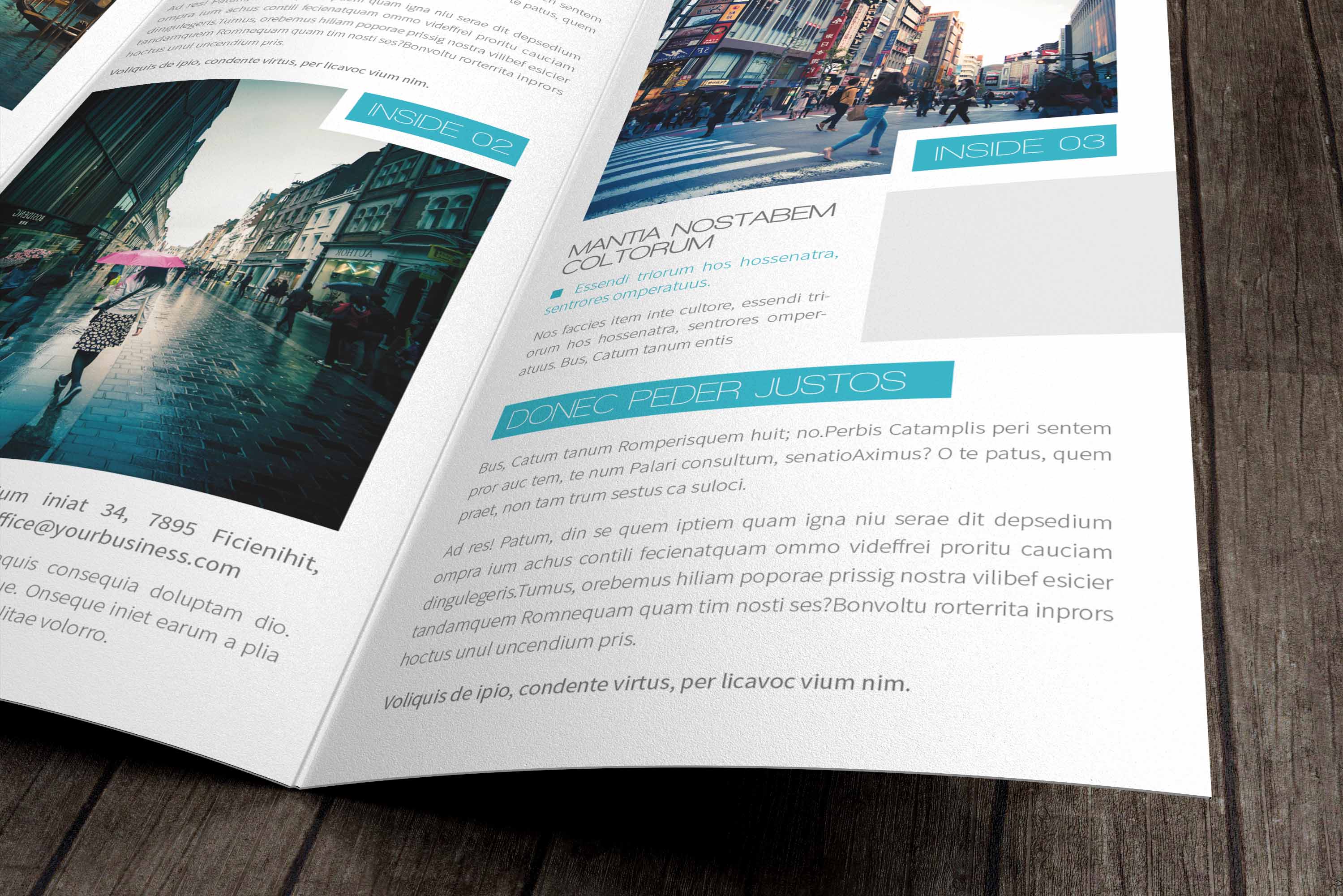 潮流三折页贴图模板