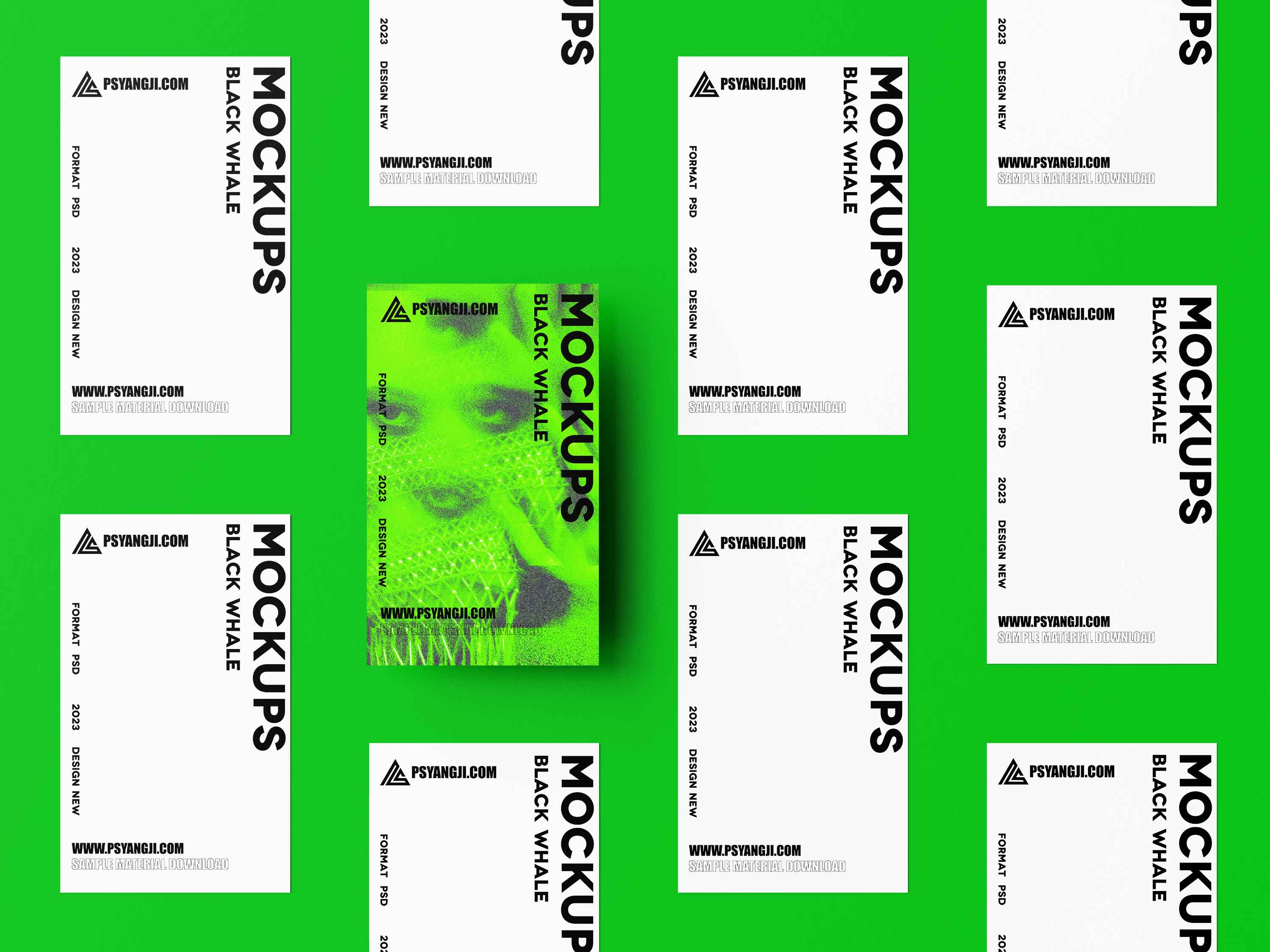 超多角度展示你的名片设计，高级感满满的海报、卡片展示PS样机素材