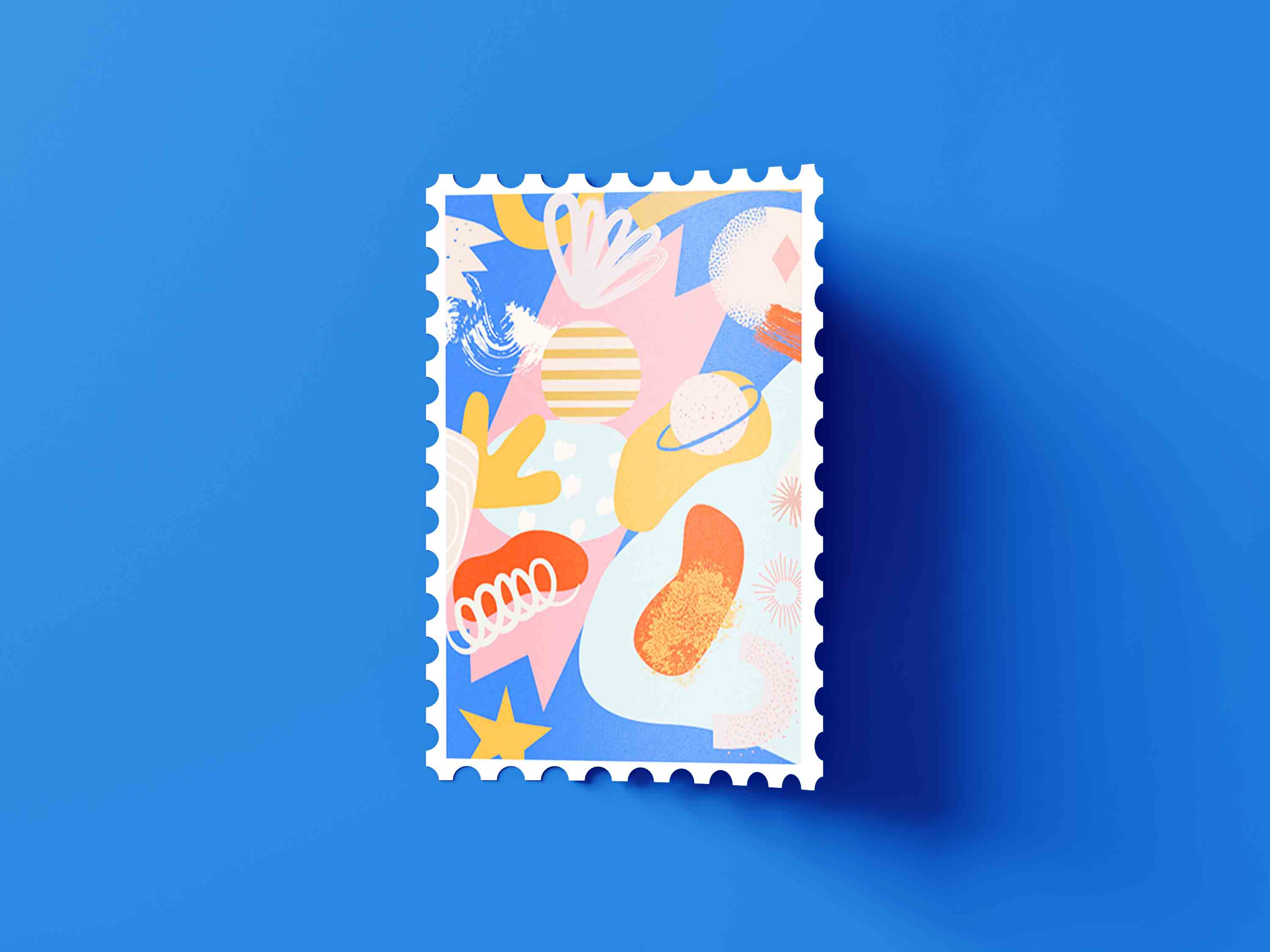 邮票设计效果展示ps样机