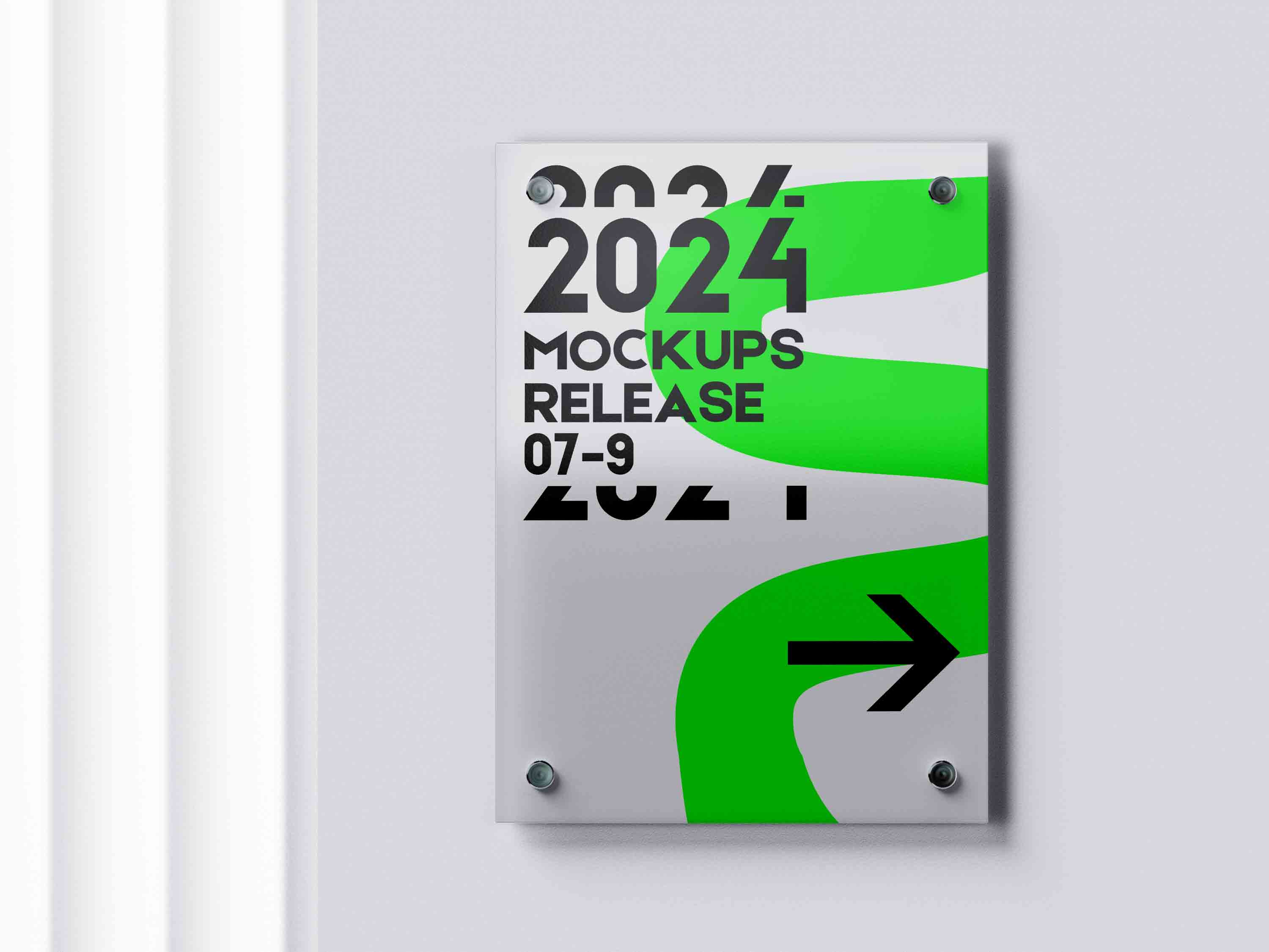 室内上墙指示牌PS样机