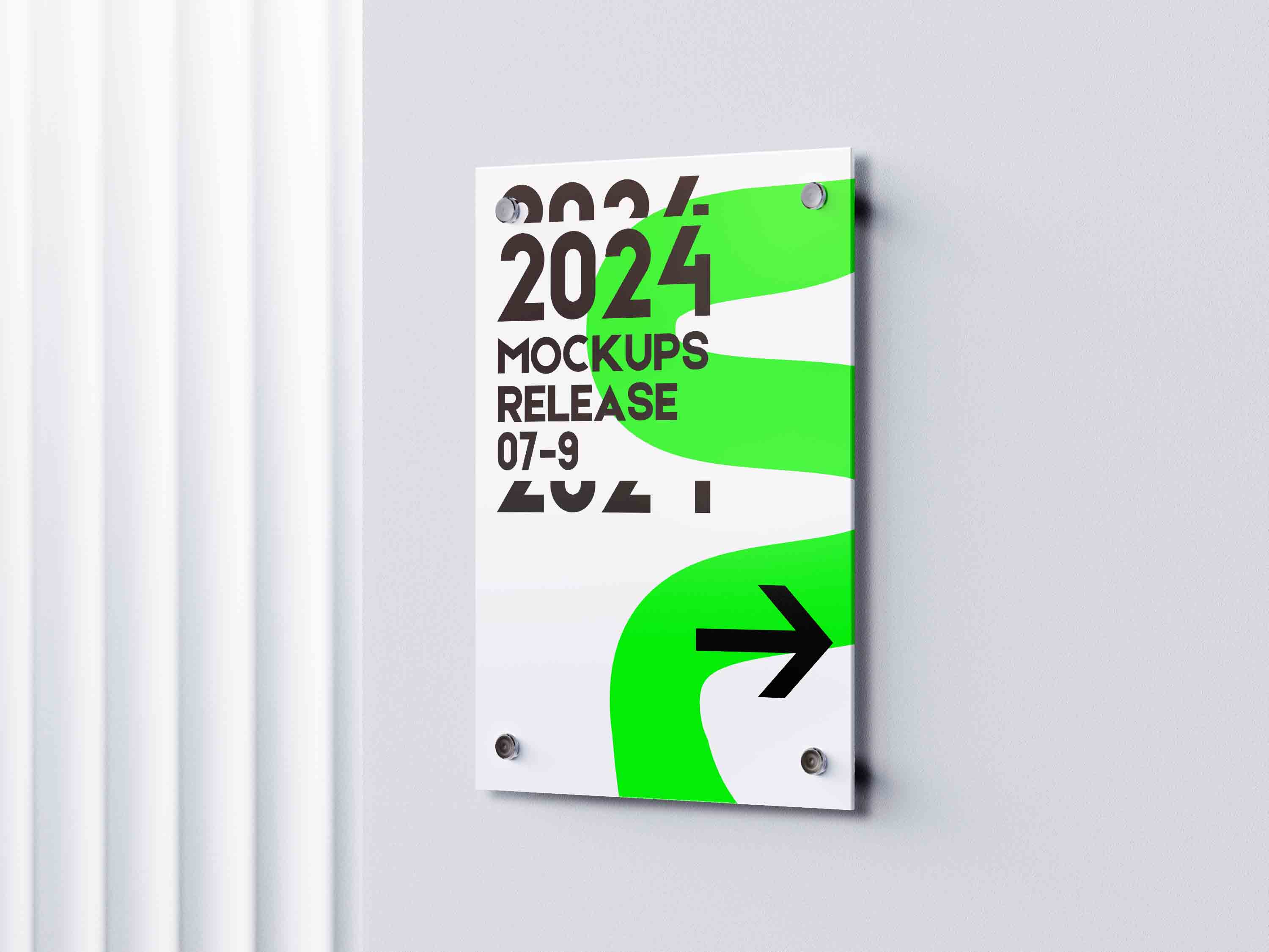 室内展厅指示牌PS样机