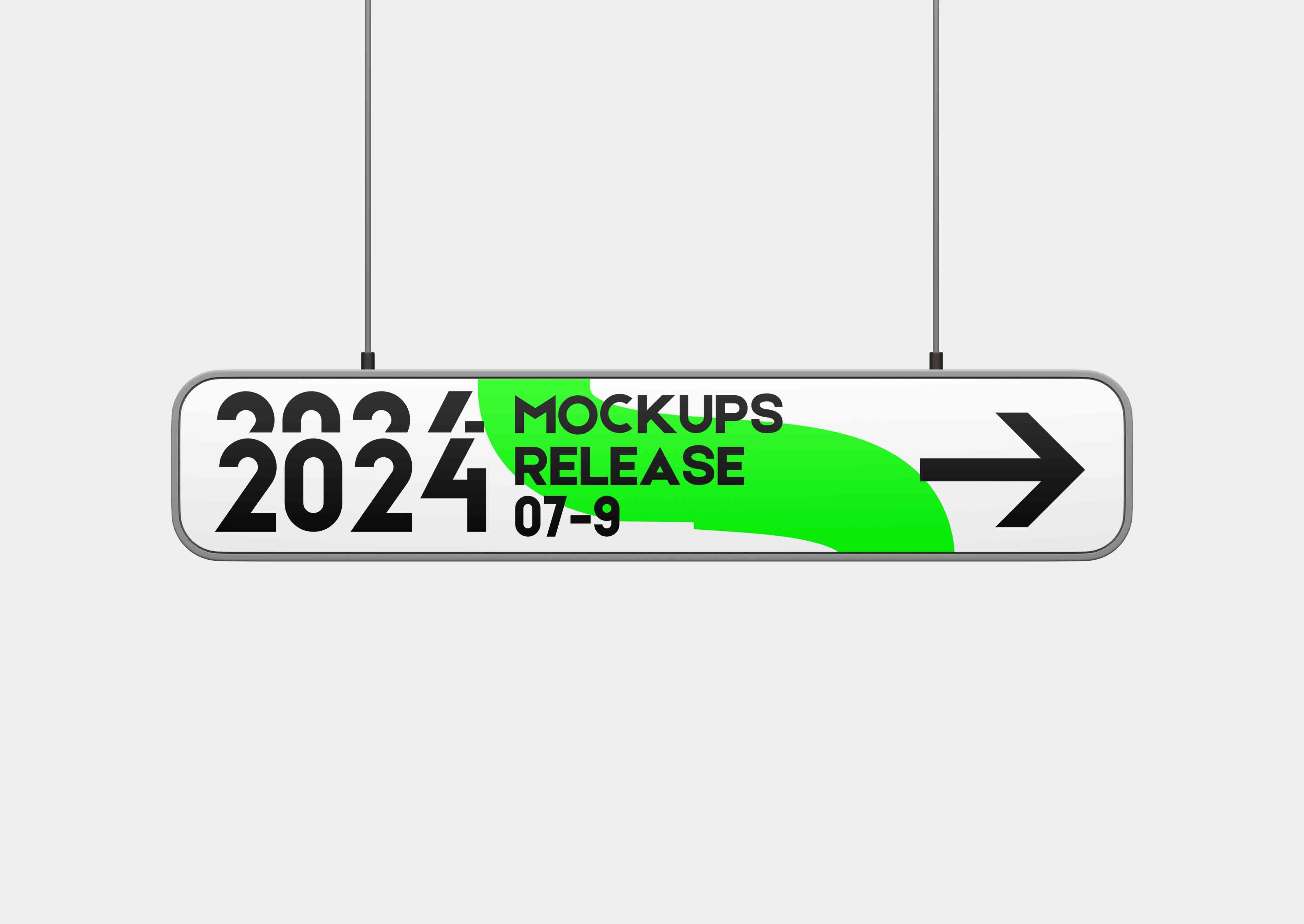 悬挂指示牌PS样机