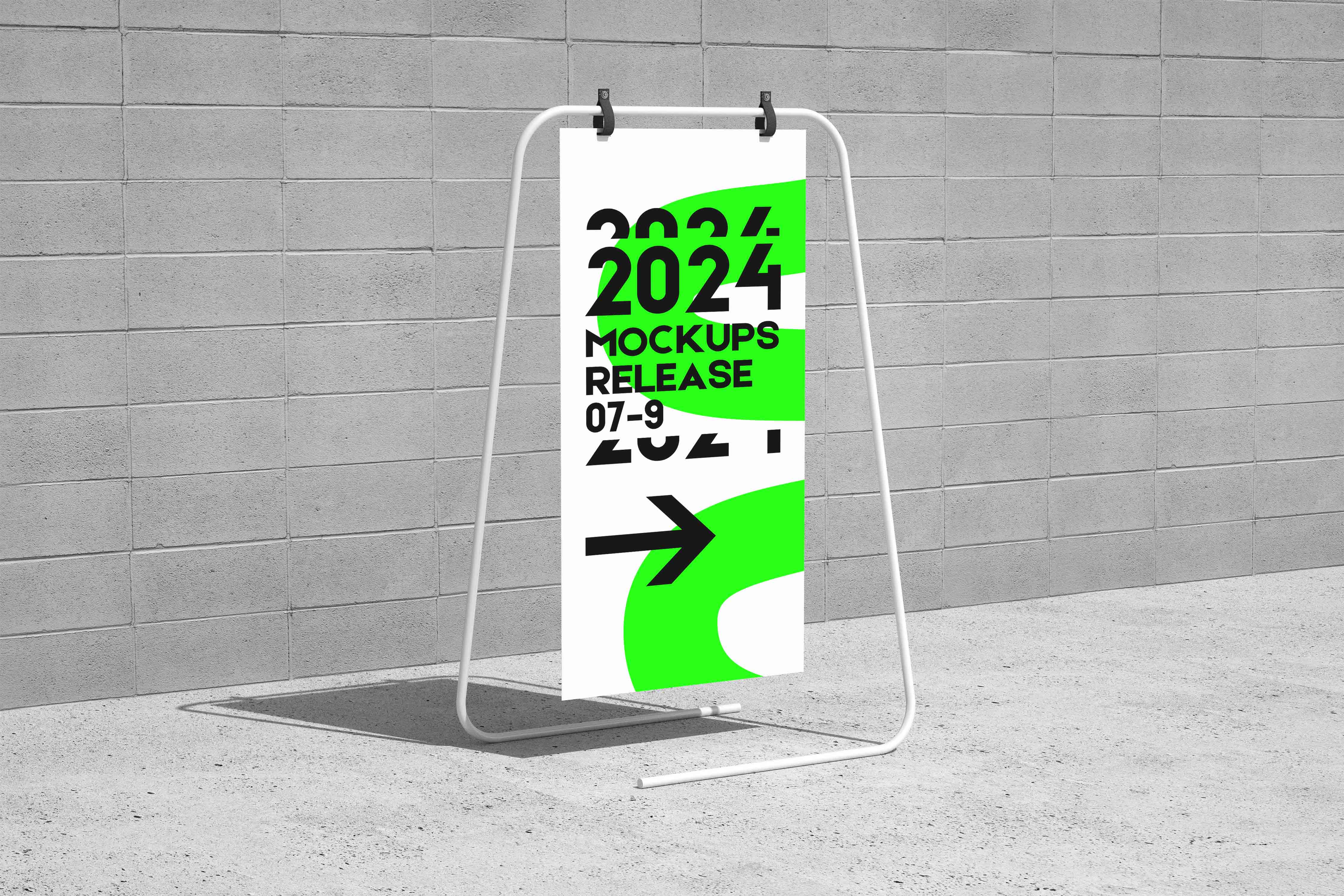 精致泊车指示牌PS样机