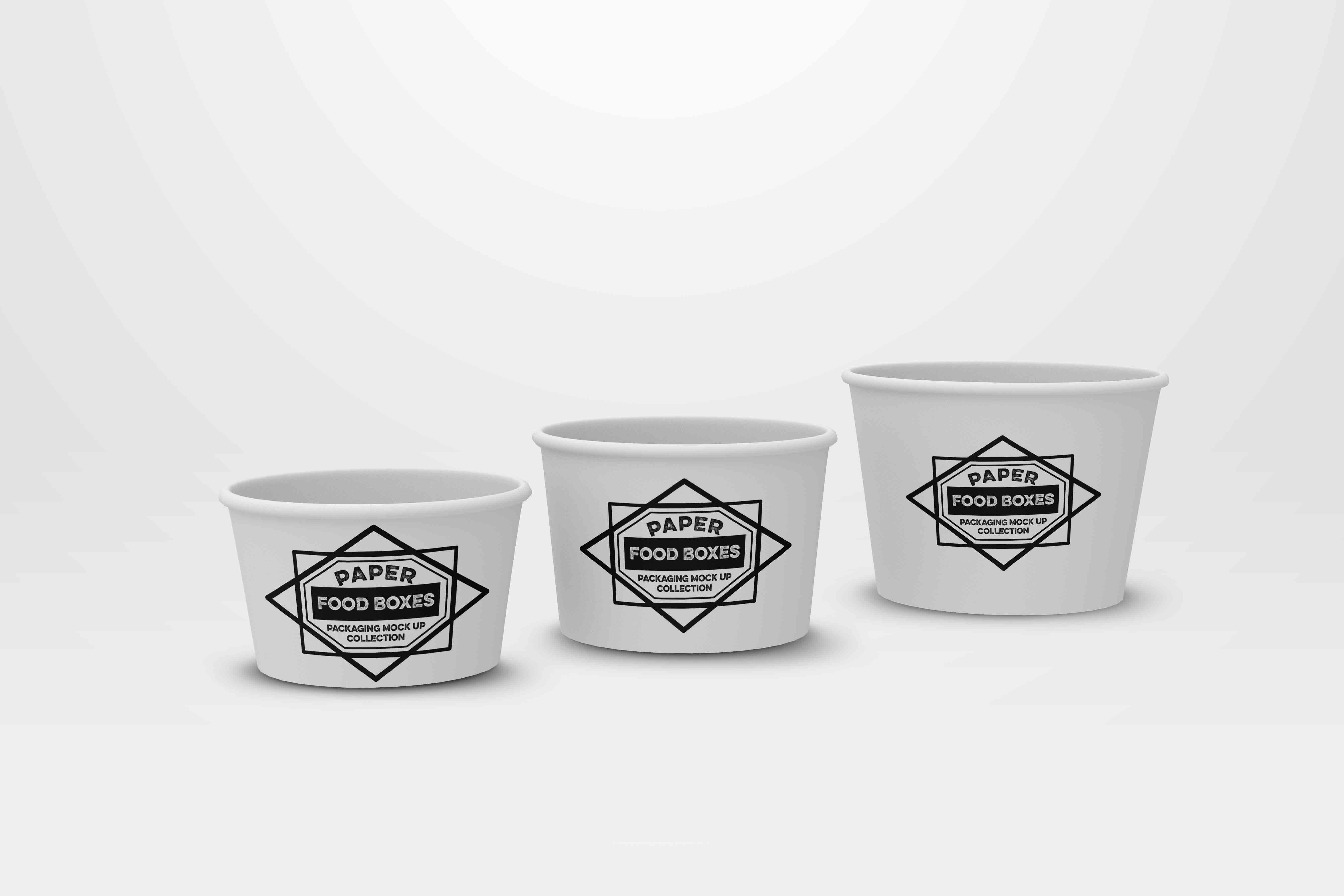 一次性餐具纸碗外包装设计ps样机