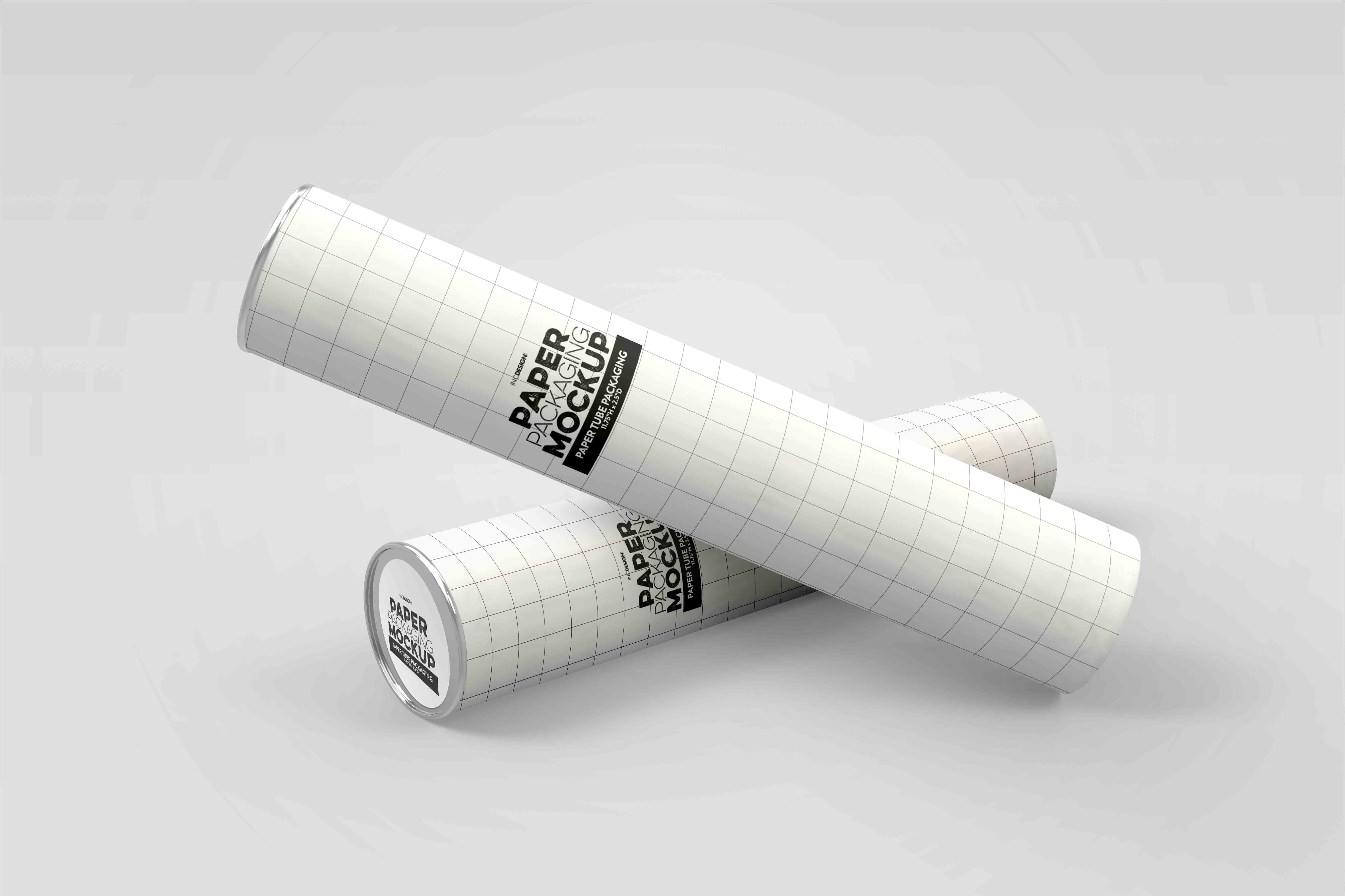 圆筒包装设计ps样机素材