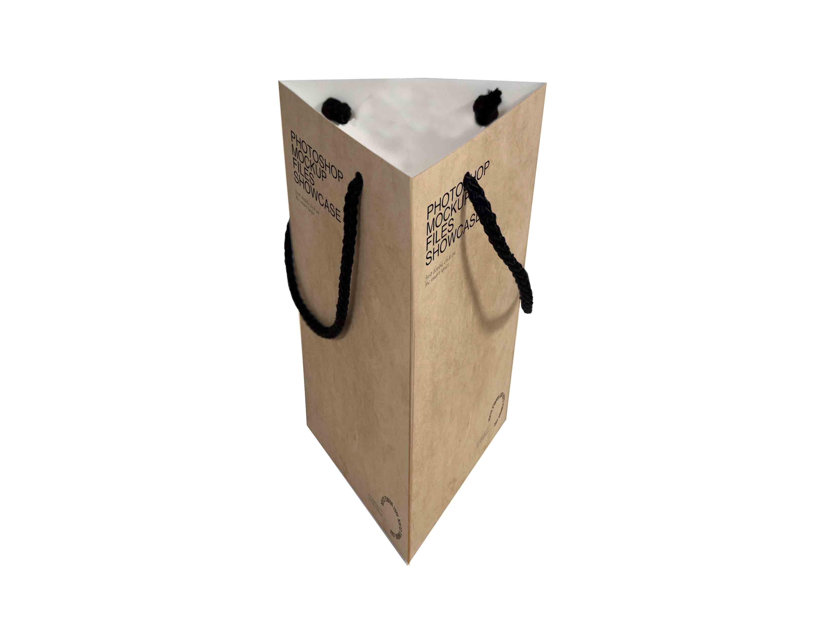 带绳子的异形礼盒psd样机