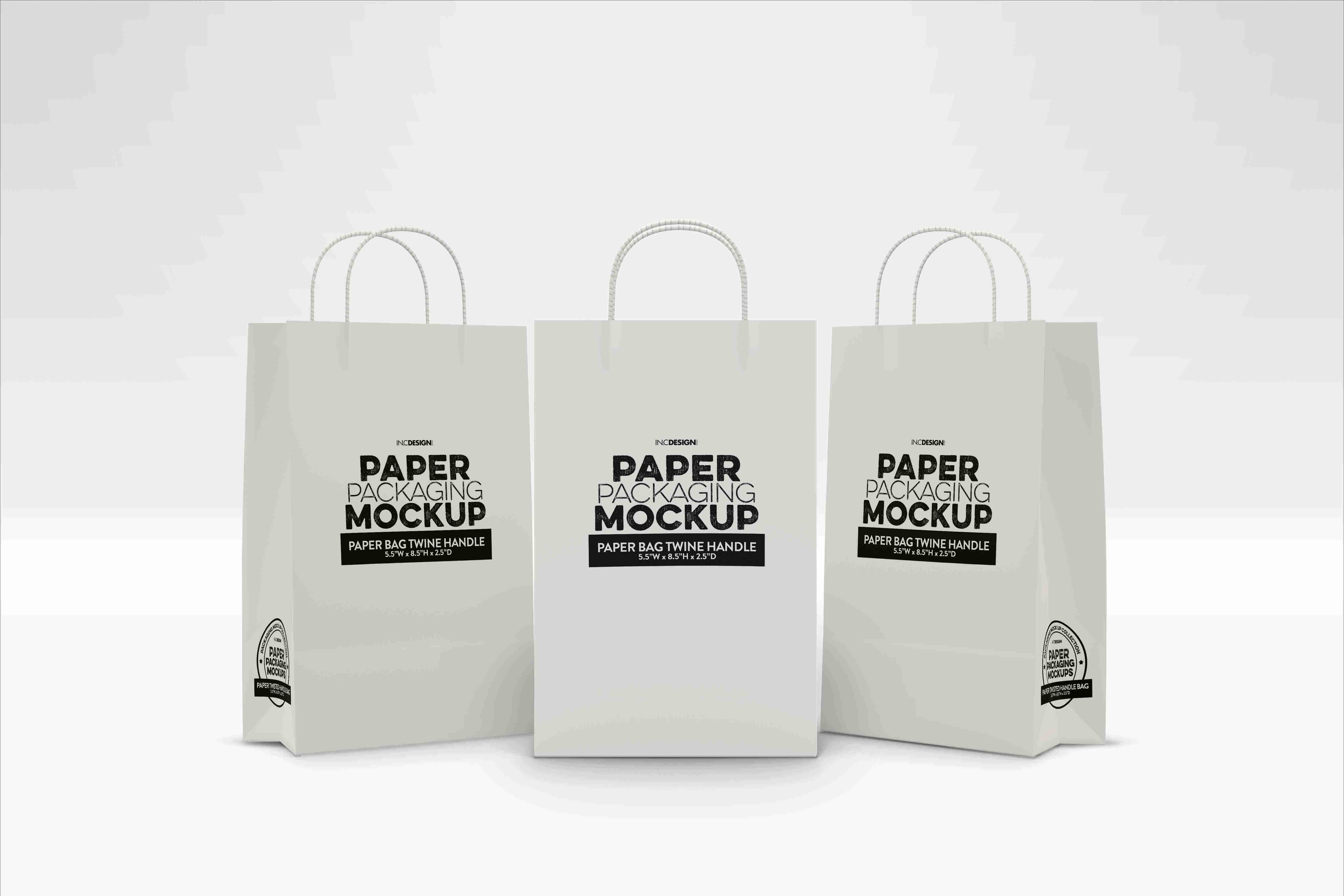 手提袋设计效果展示psd样机素材