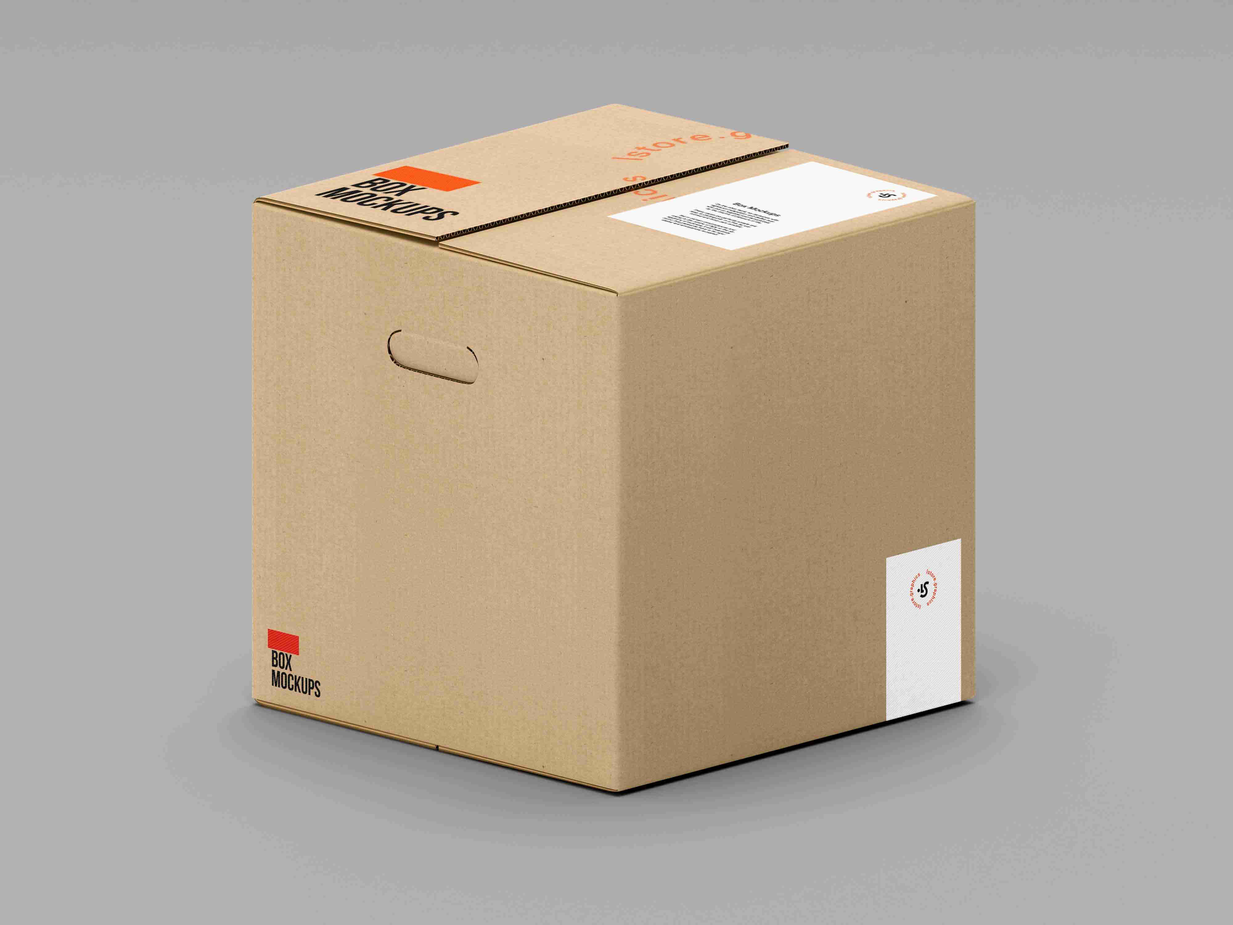 方形牛皮纸箱ps样机