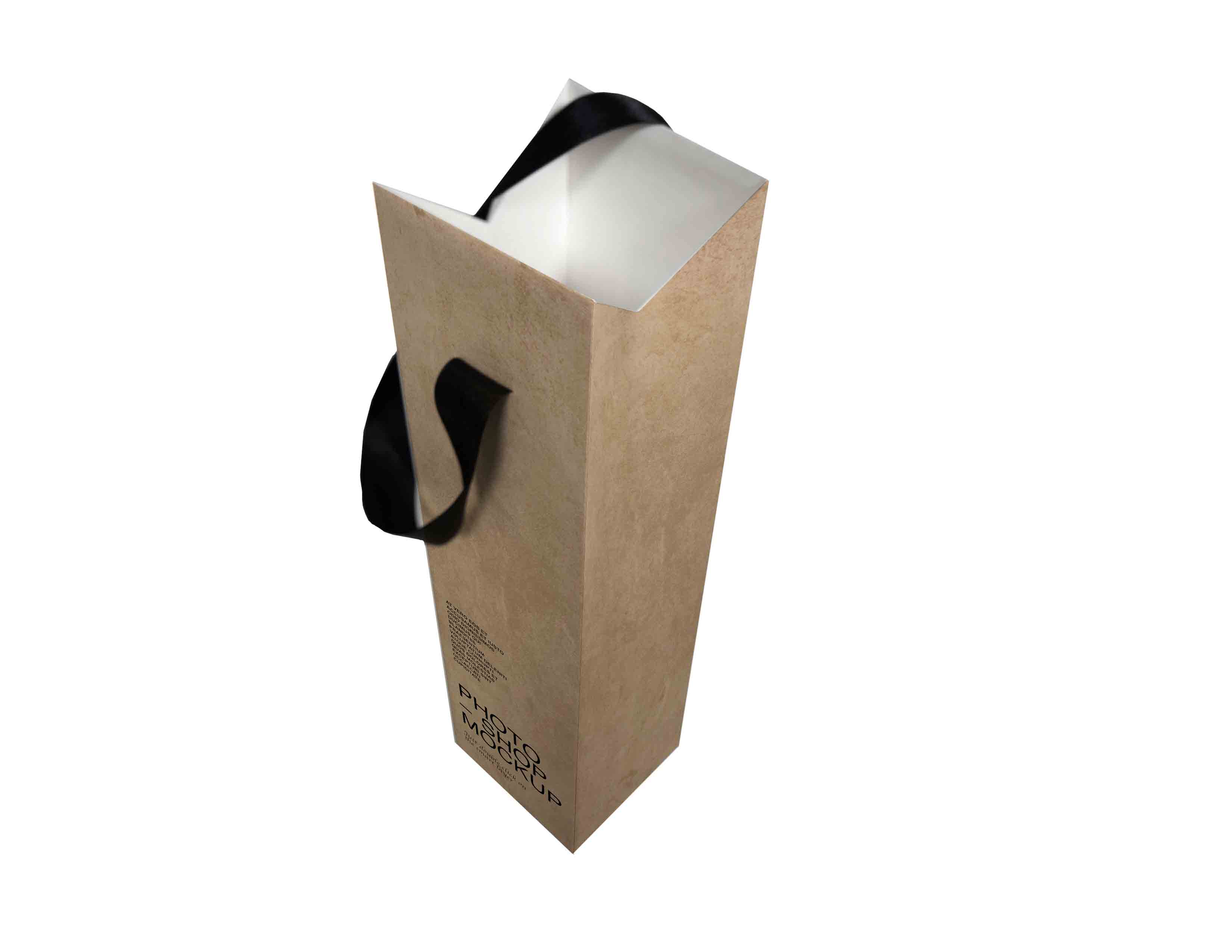 方形筒装手提袋设计logo样机