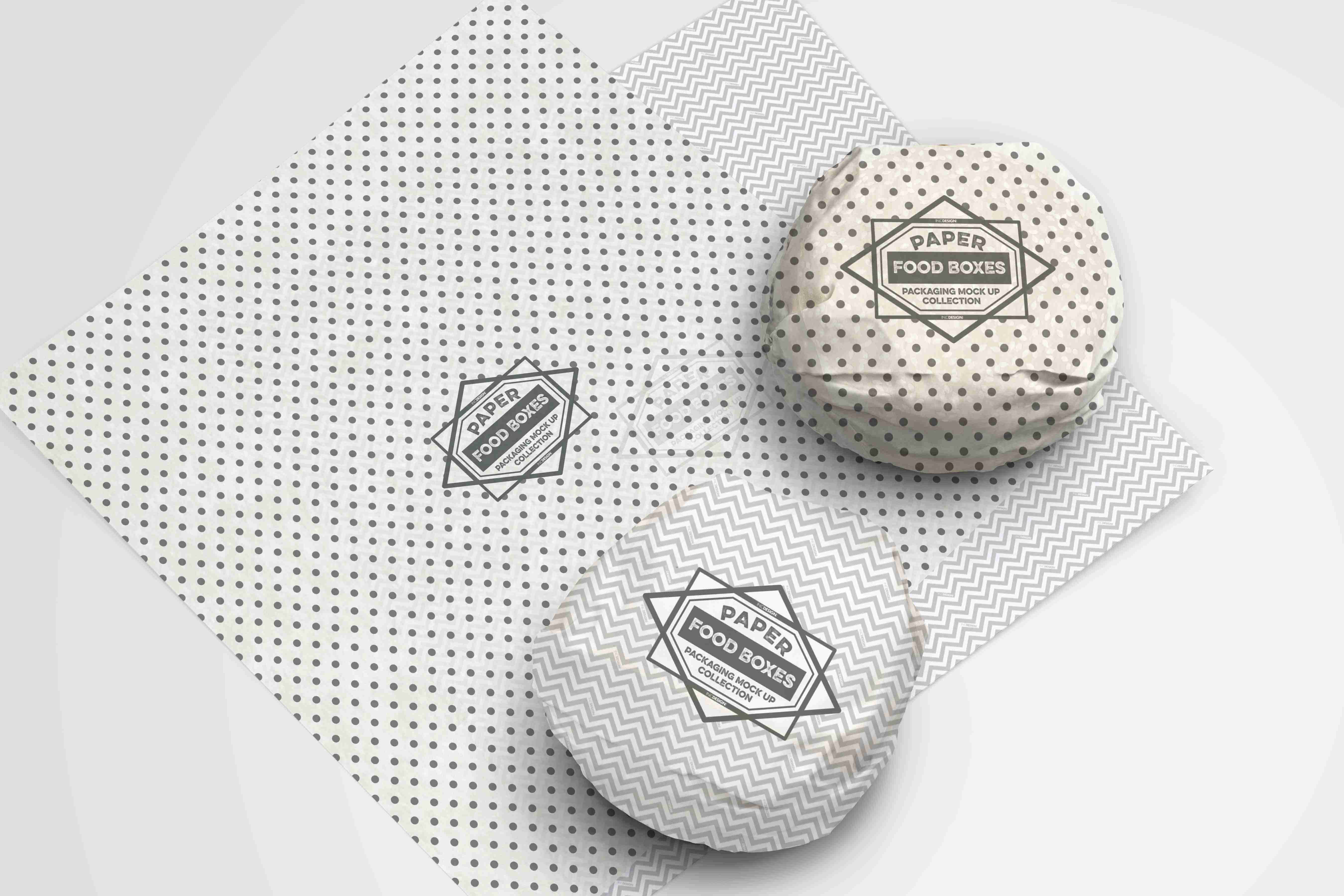 汉堡纸垫效果图ps样机