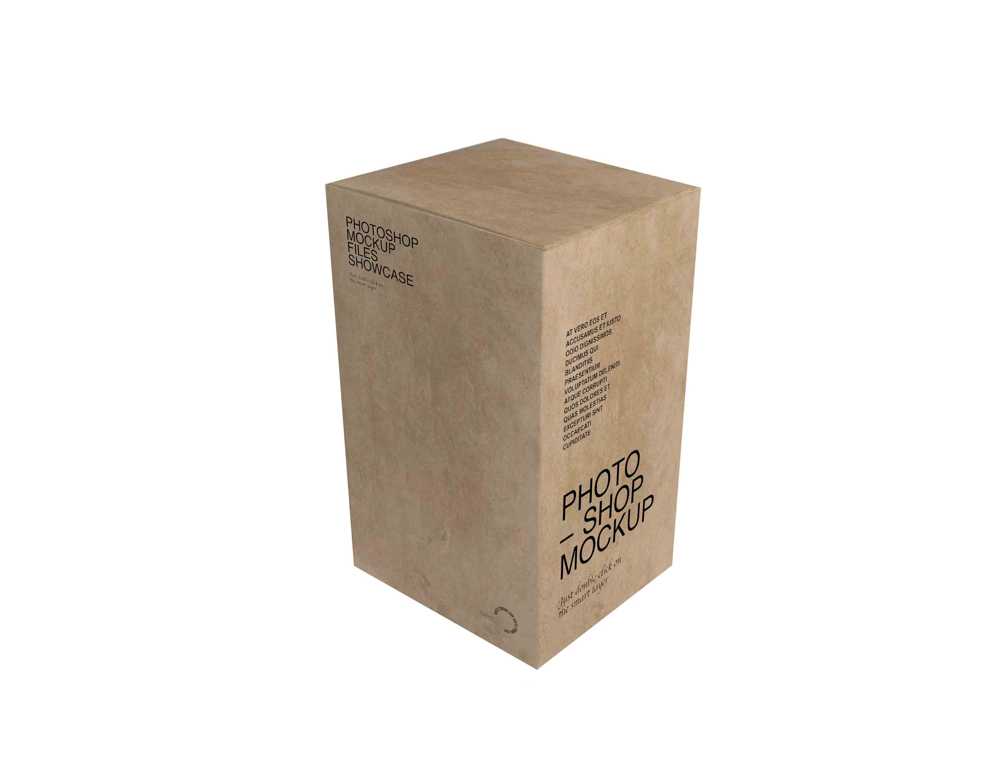 牛皮纸礼盒包装设计psd样机