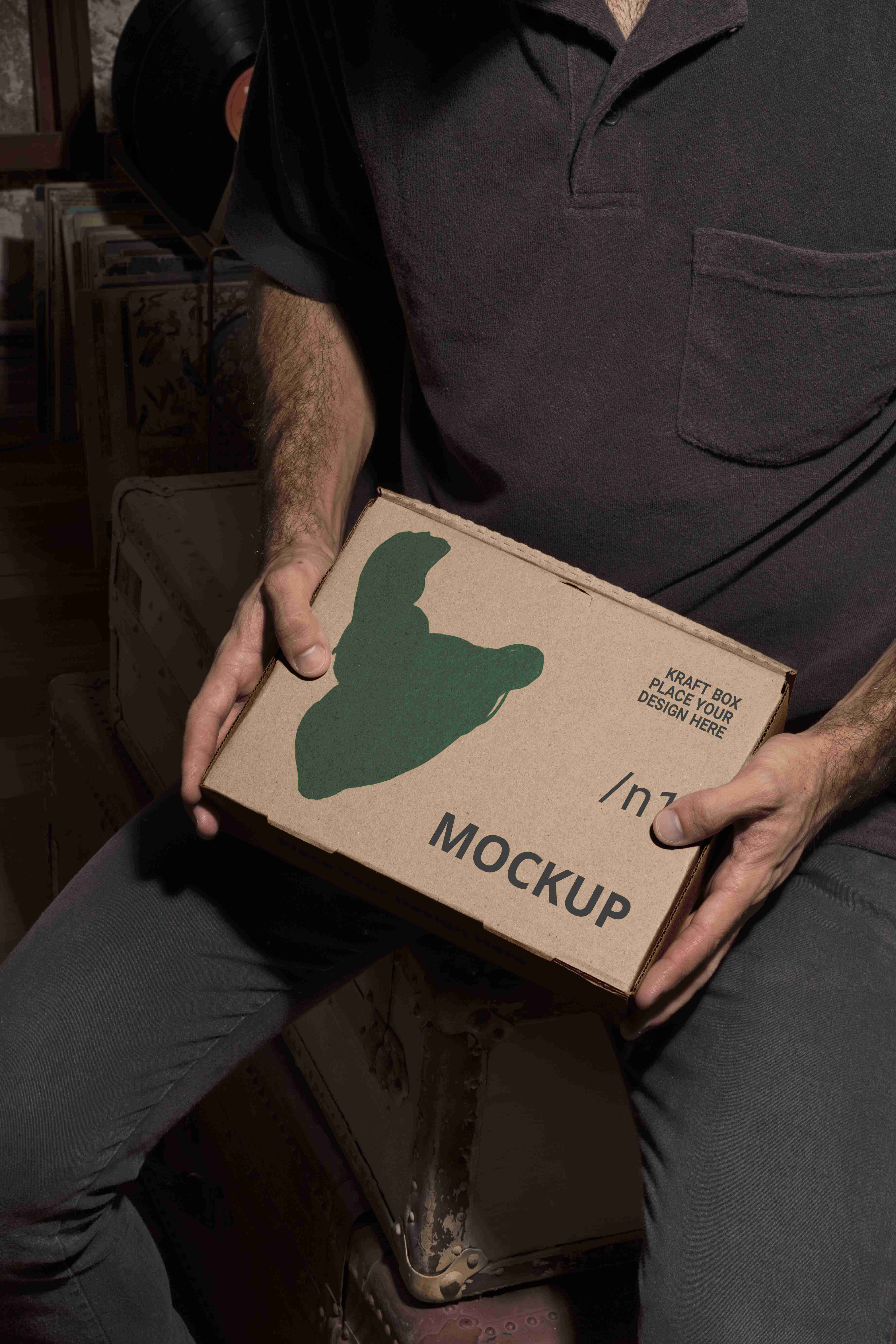 牛皮纸飞机盒ps样机