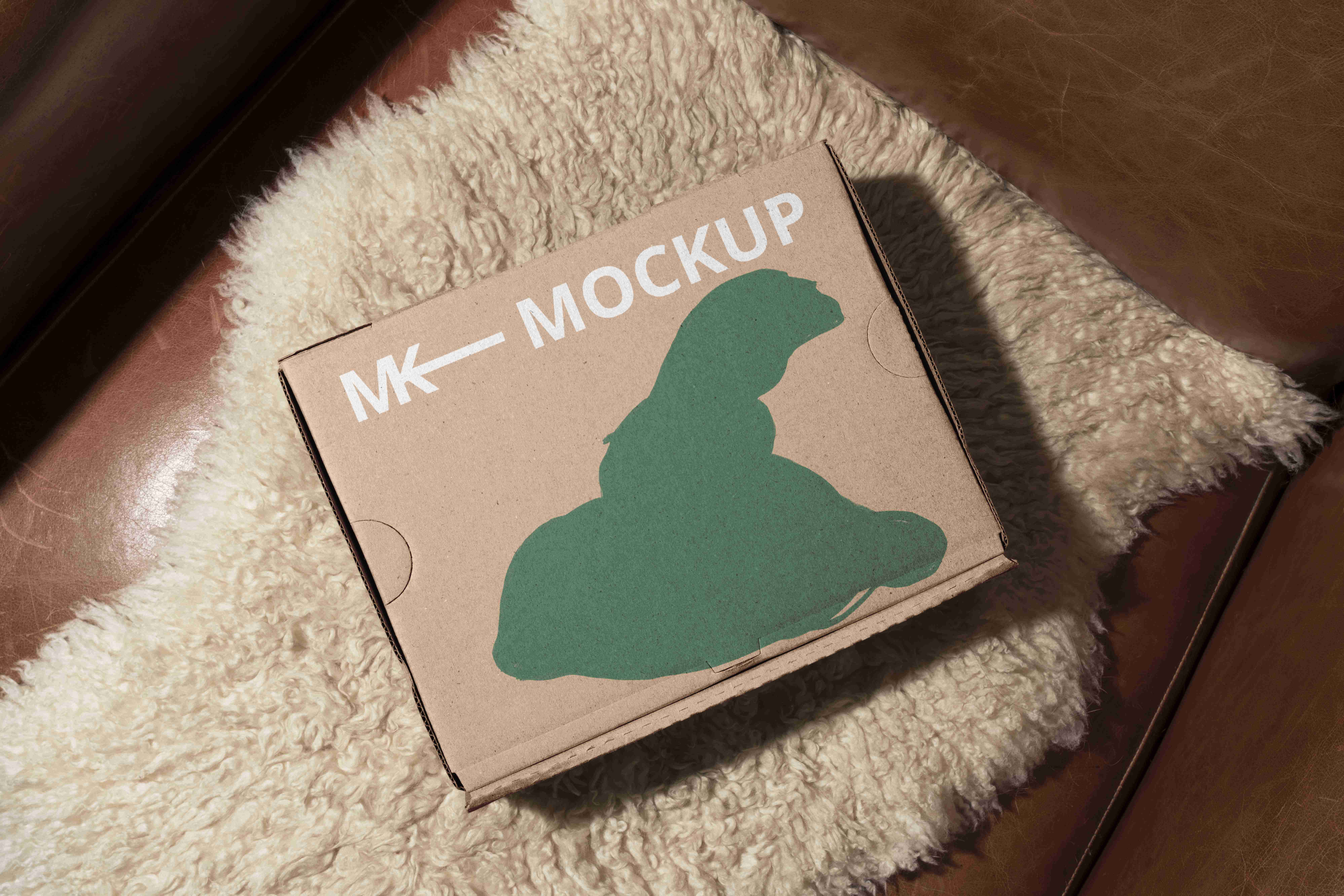 牛皮纸飞机盒展示设计ps素材