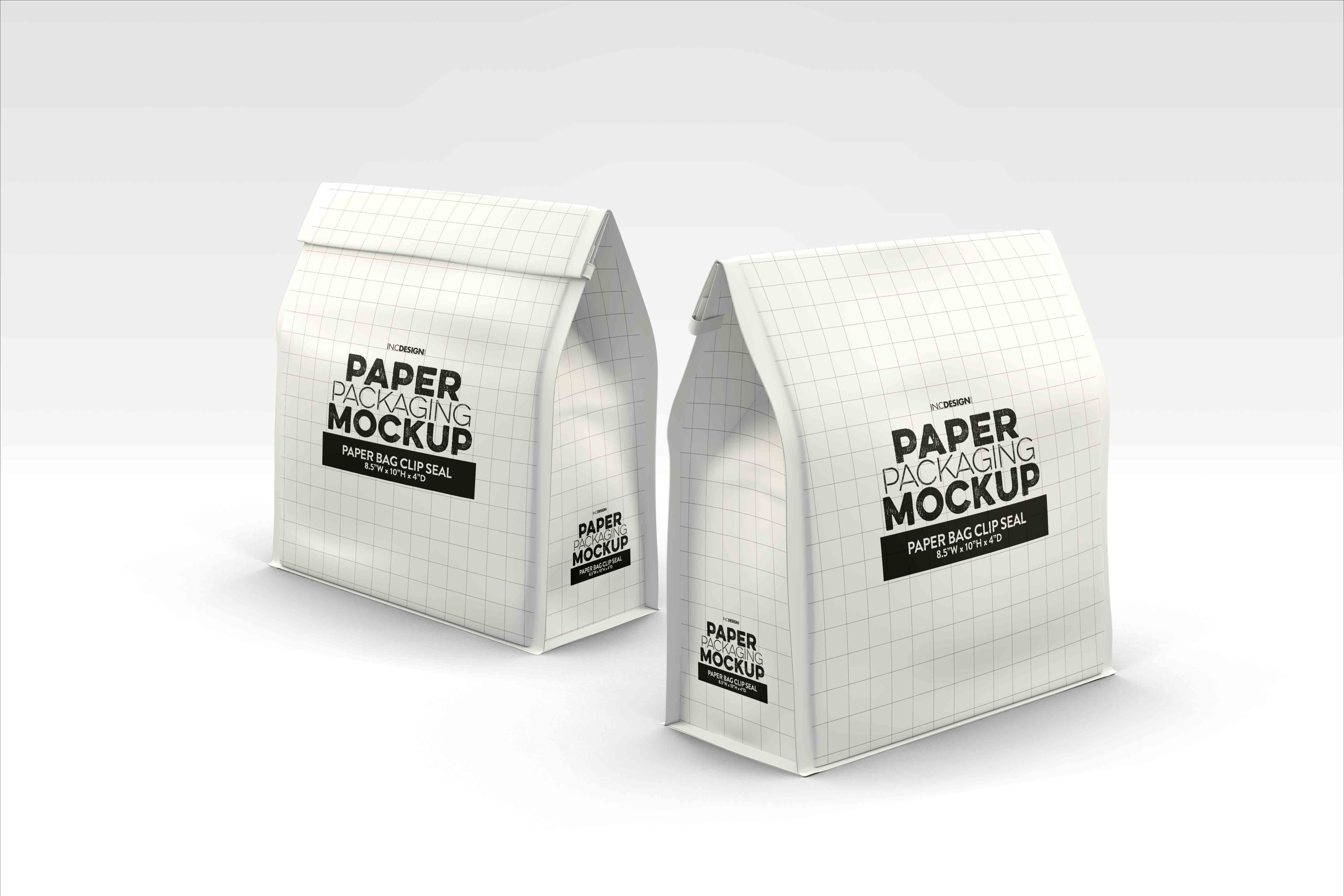 美食外卖纸袋包装设计ps样机