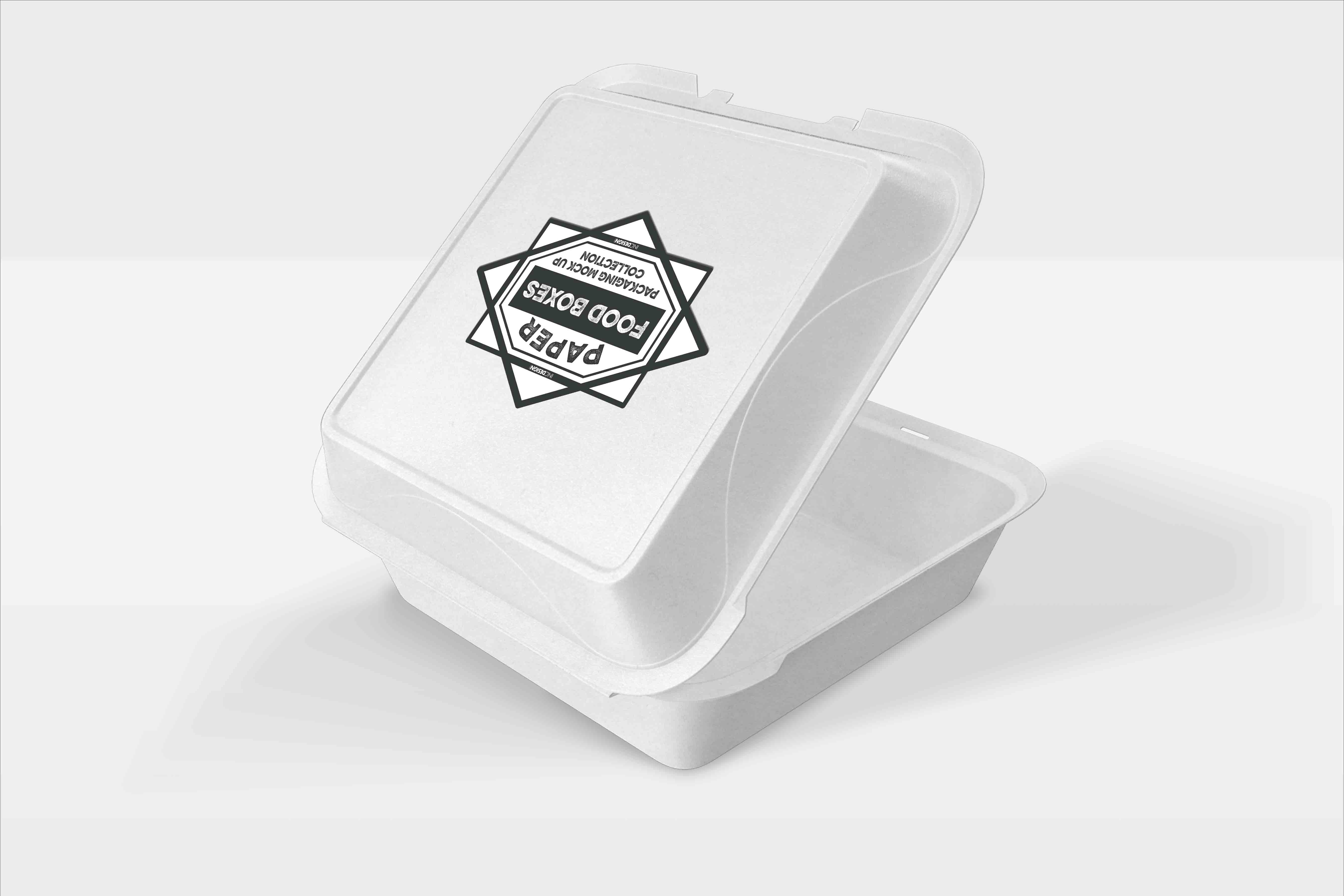 美食盒包装设计ps样机