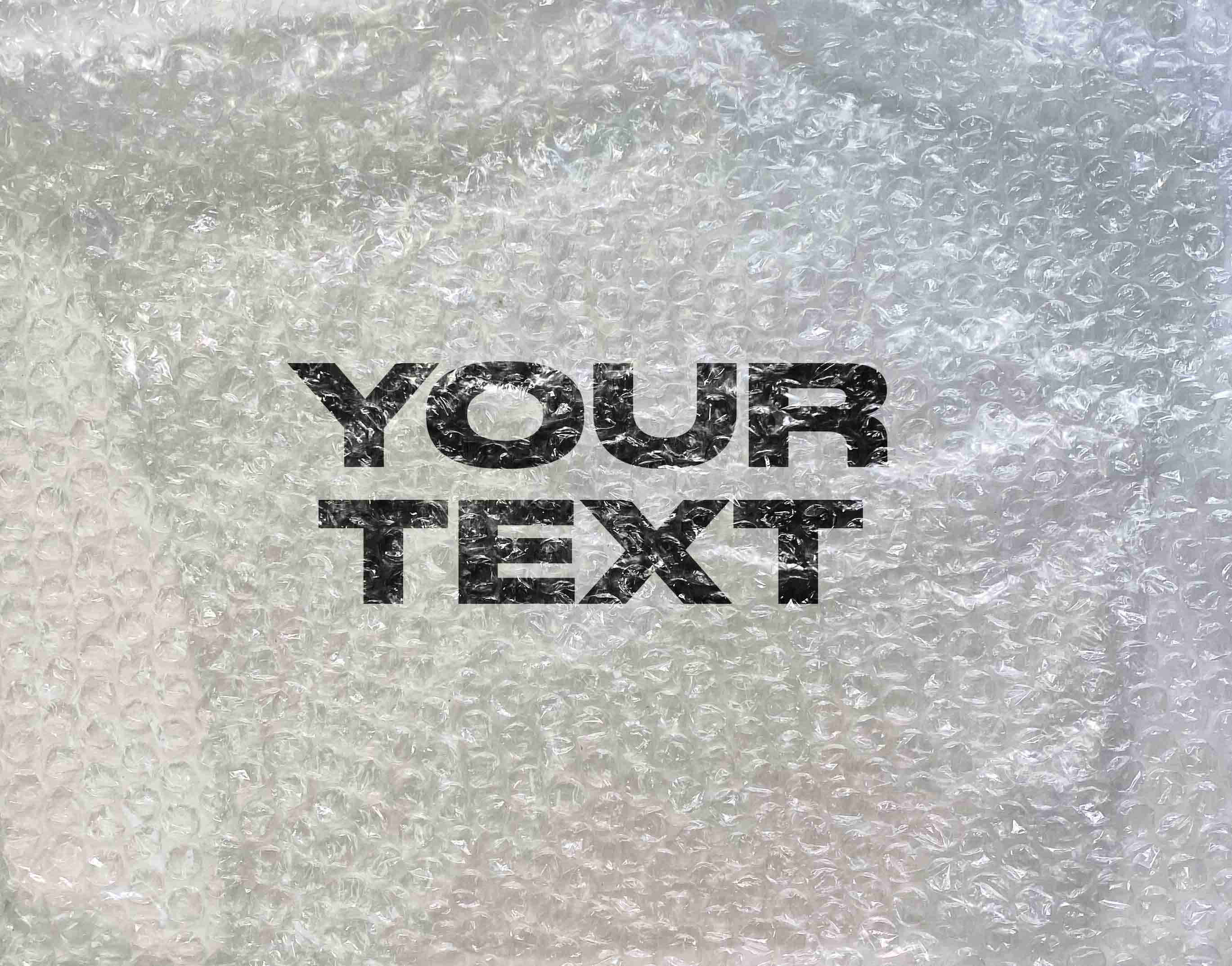 薄膜字体艺术设计ps样机