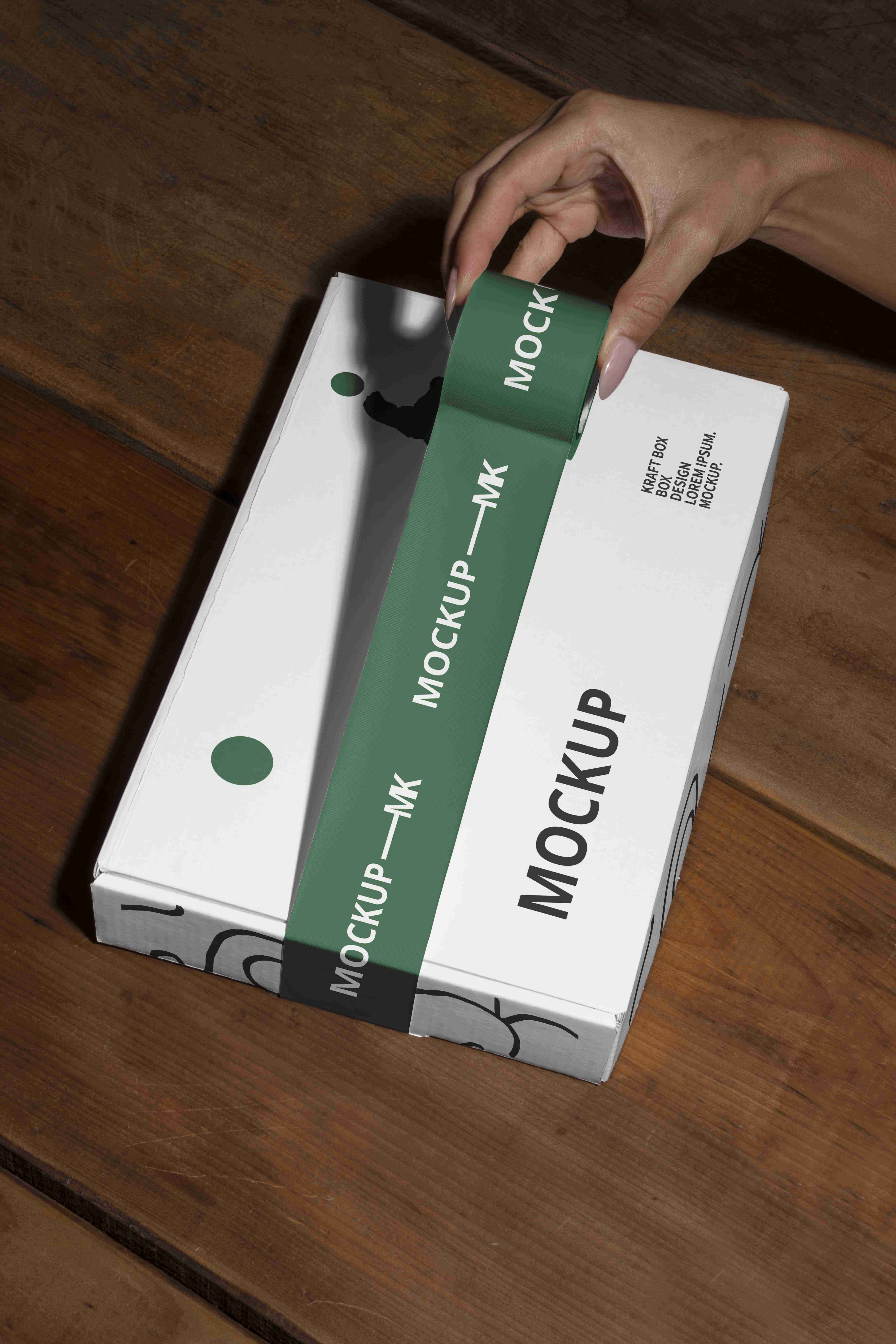 飞机盒快递拆盒效果展示ps样机