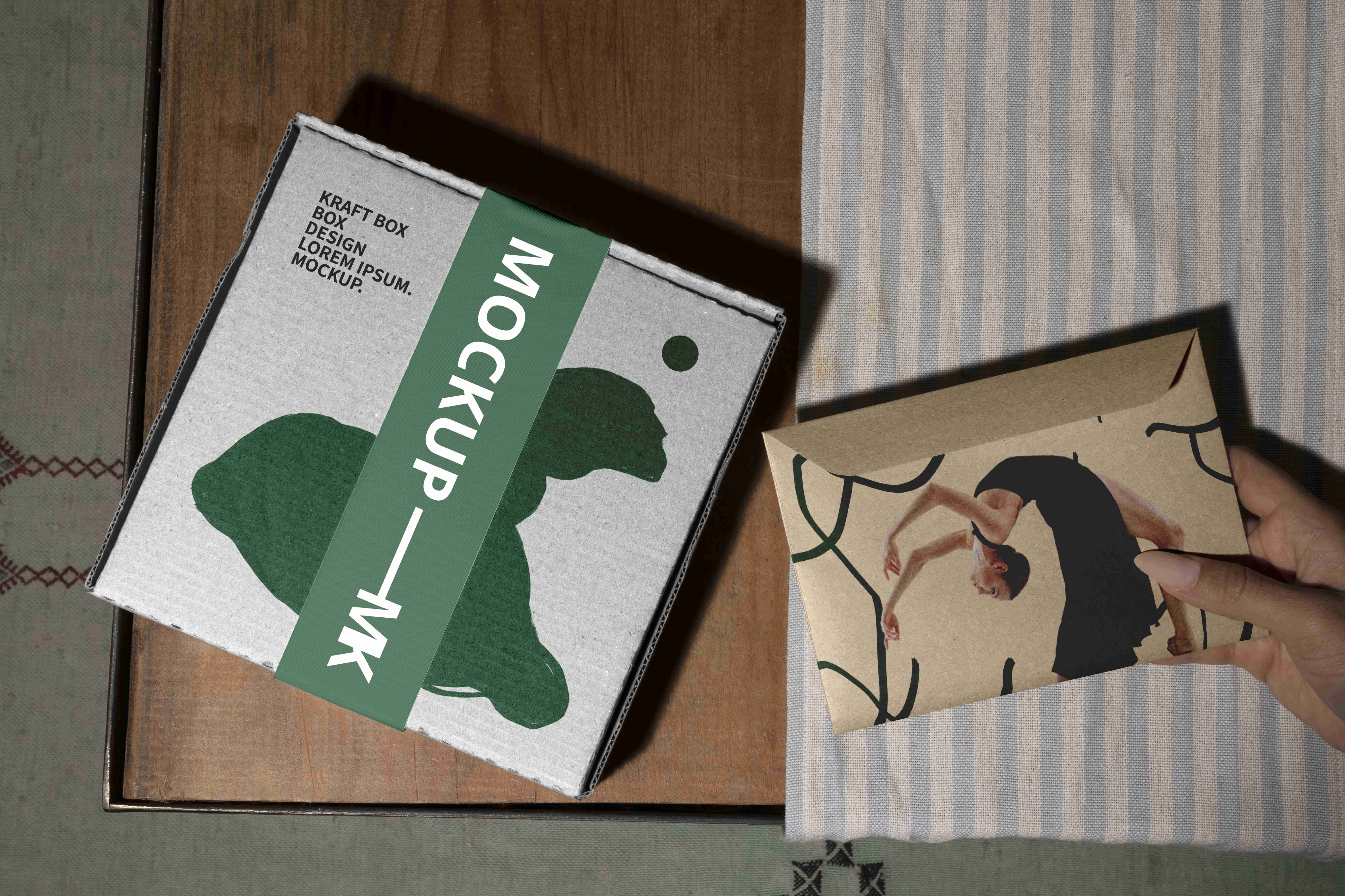 飞机盒文件袋包装设计ps样机