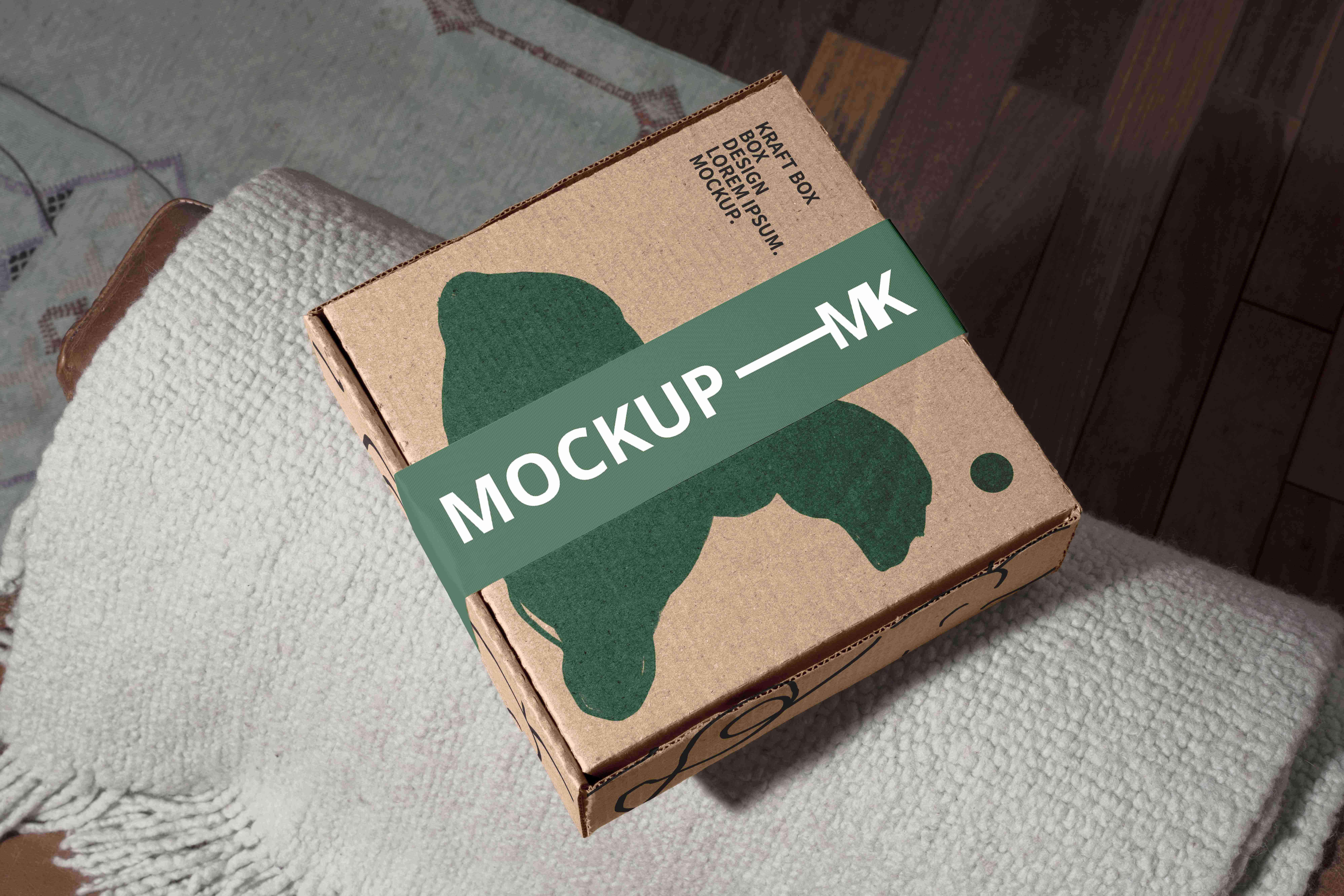 飞机盒顶端展示效果ps样机